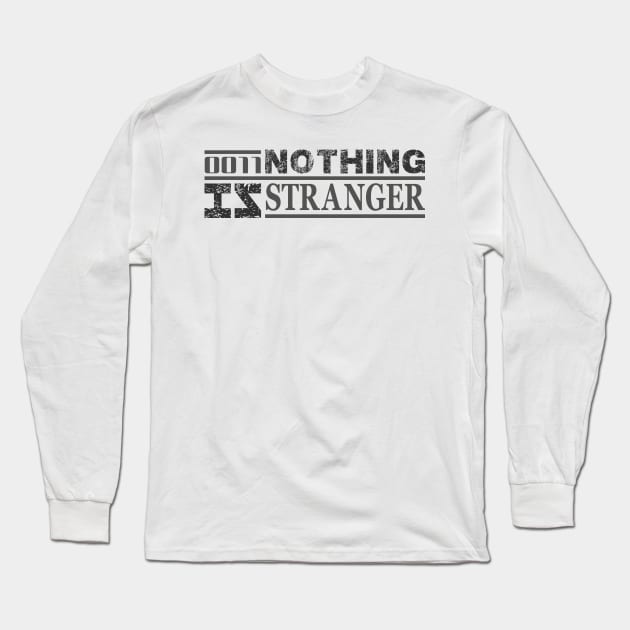 The stranger things retro 0011 nothing is stranger tees then and now cool tees Long Sleeve T-Shirt by amazinstore